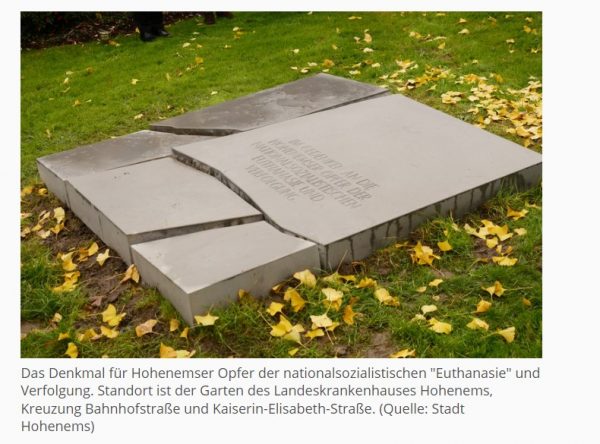 5. Mai: Von der Ausgrenzung zur Vernichtung. NS-‚Euthanasie‘ in Hohenems